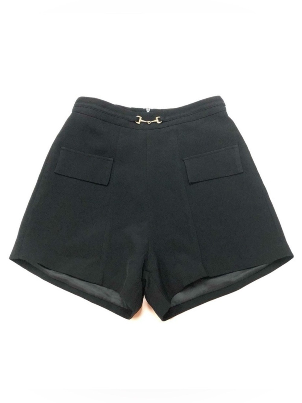 J.ing black crepe high rise dressy back zip shorts XS J.ing
